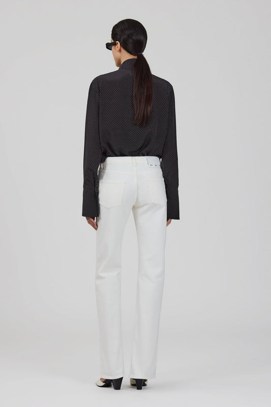 Pantaloni Bogart in lana con una pince