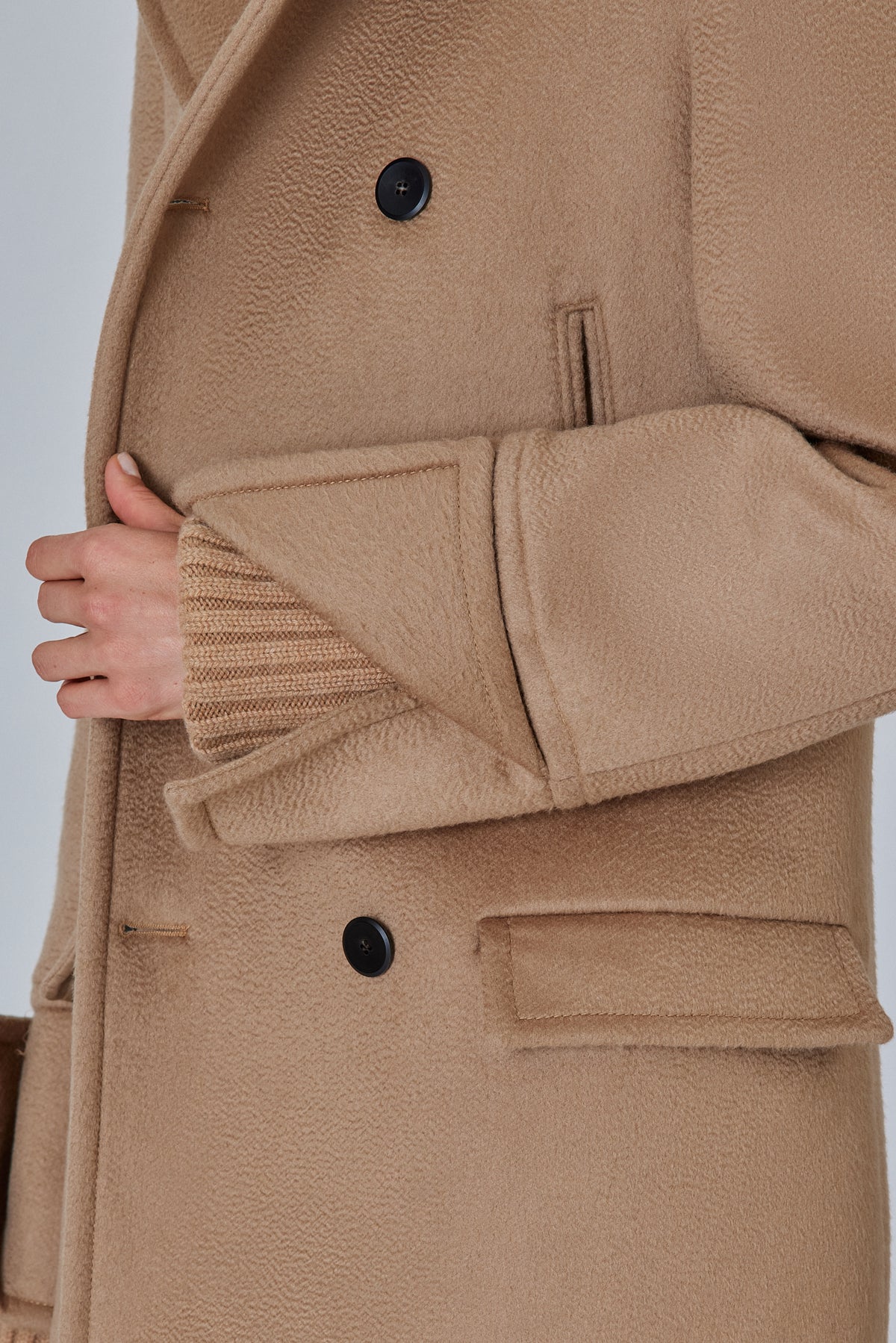 Short Double Cashmere Peacoat