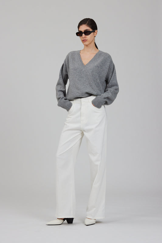 V neck cashmere sweater