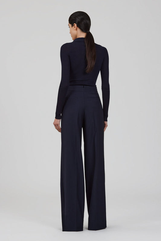 Pantaloni Bogart in lana con una pince