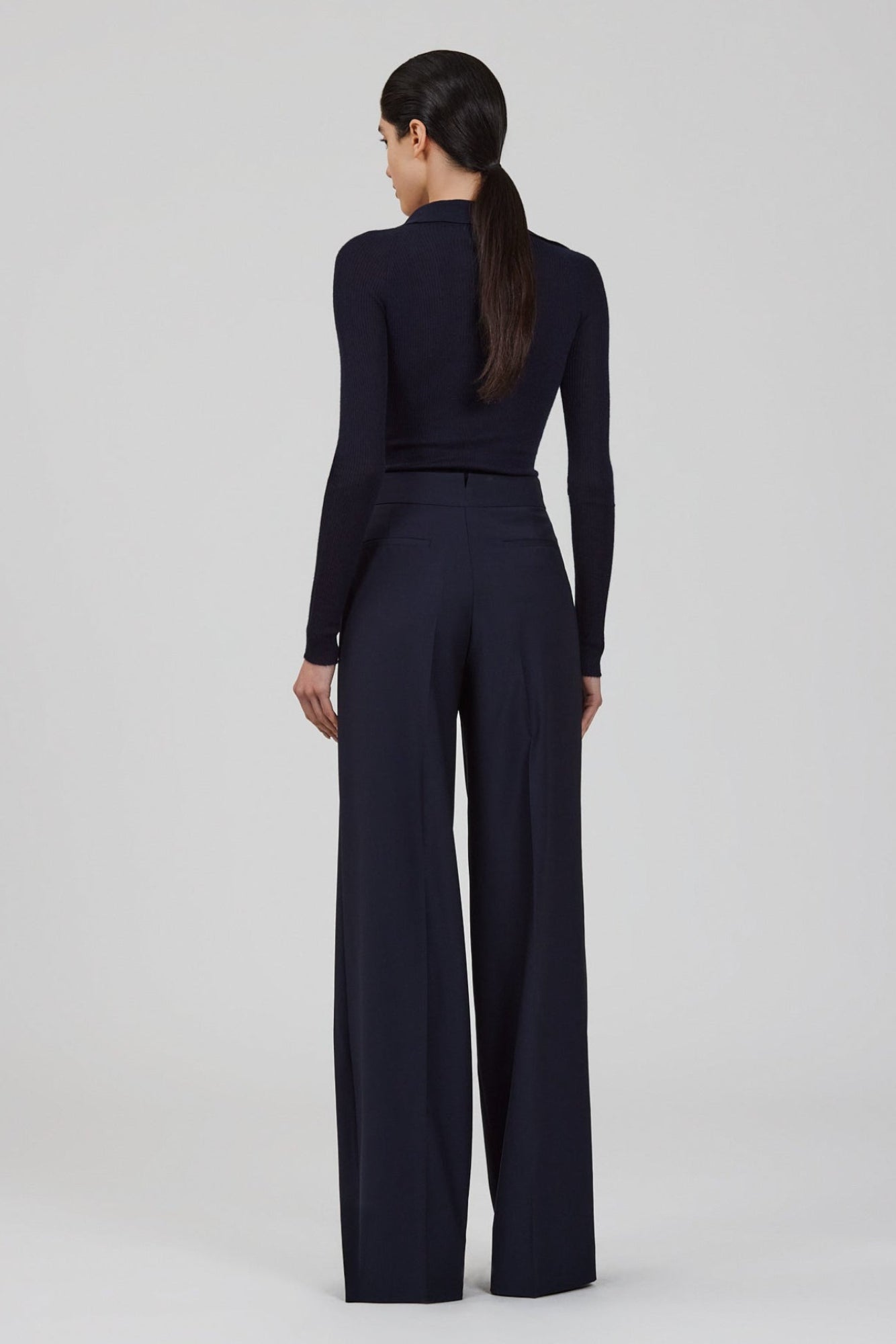 Bogart wool single pleat trousers