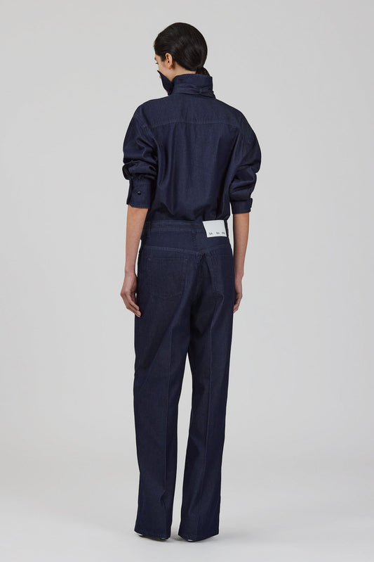 Pantaloni Bogart in lana con una pince