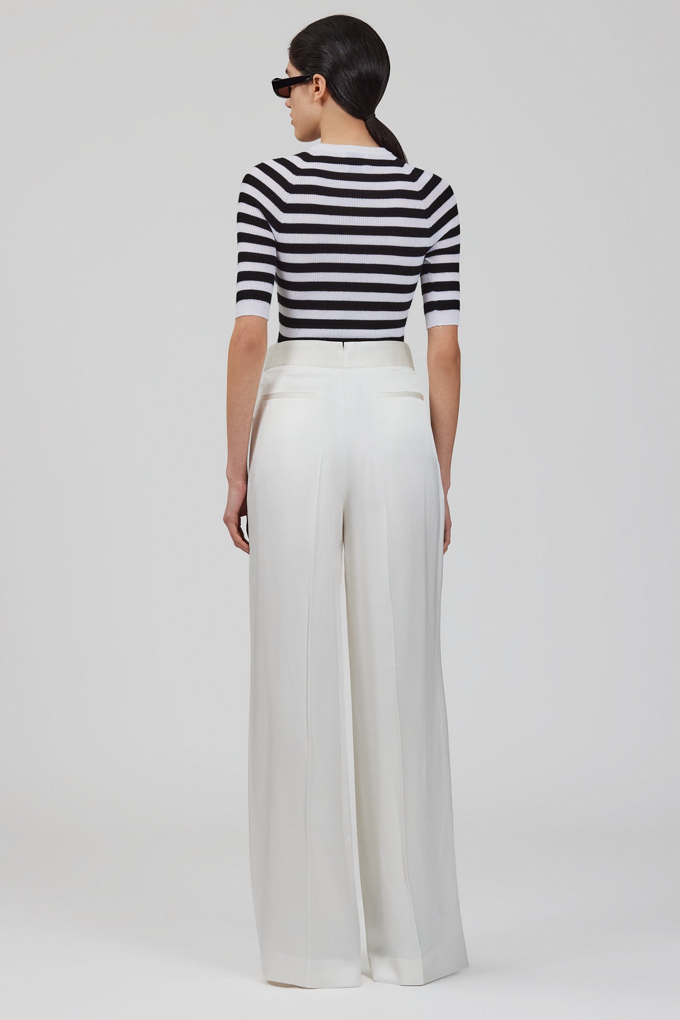 Bogart double satin trousers