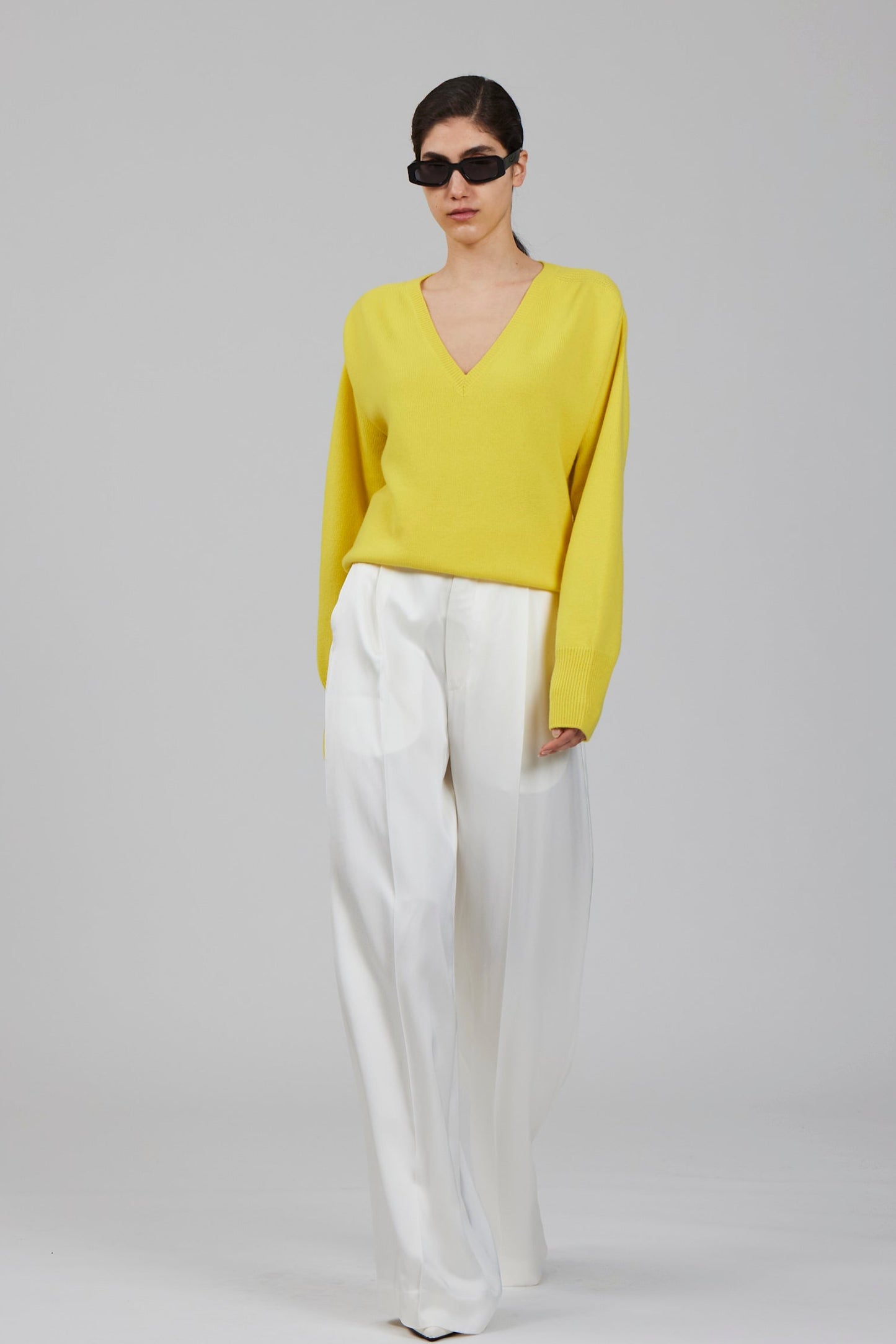 V neck cashmere sweater