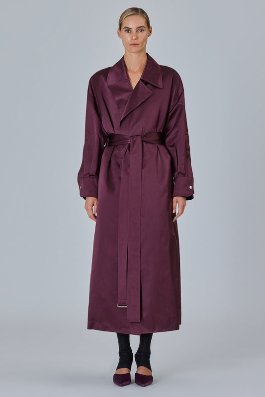 Valentina Silk Duchesse Trench
