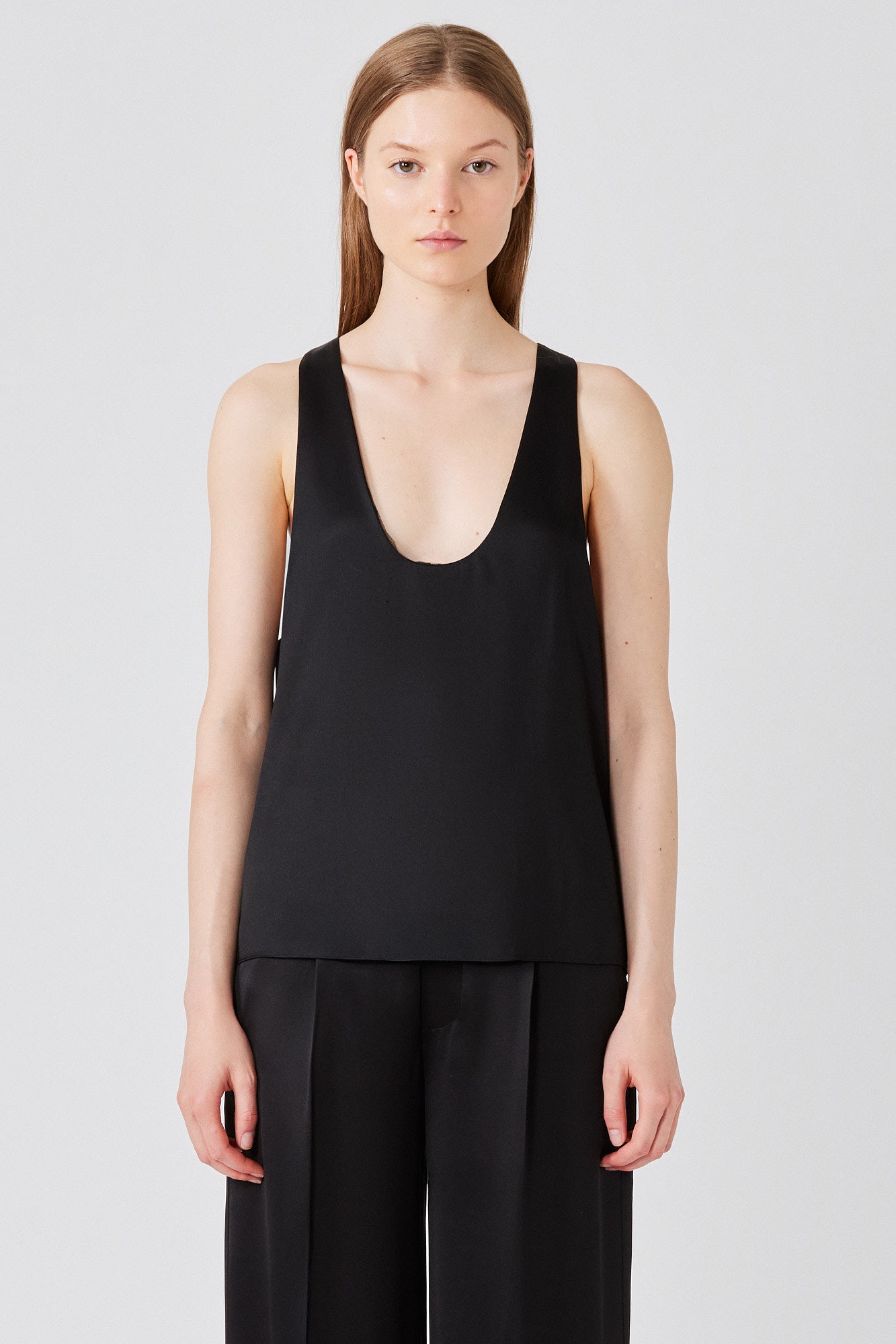 Tank top in double satin