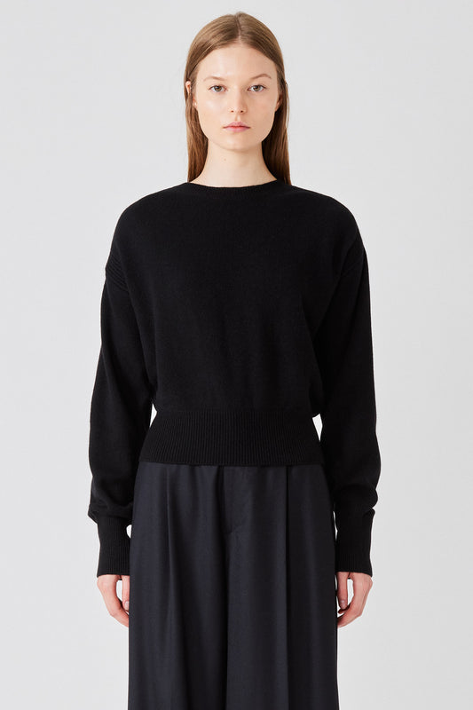 Maglione leggero in cashmere Lea con scollo rotondo