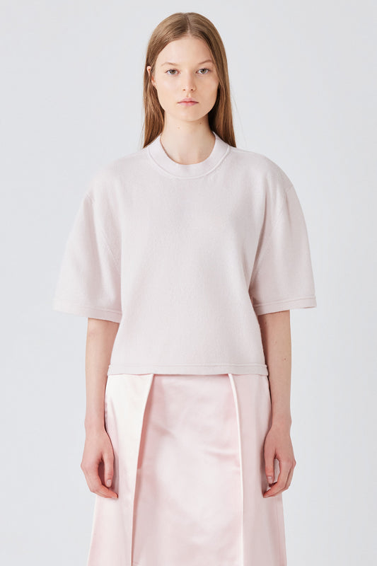 T-shirt corta in cashmere