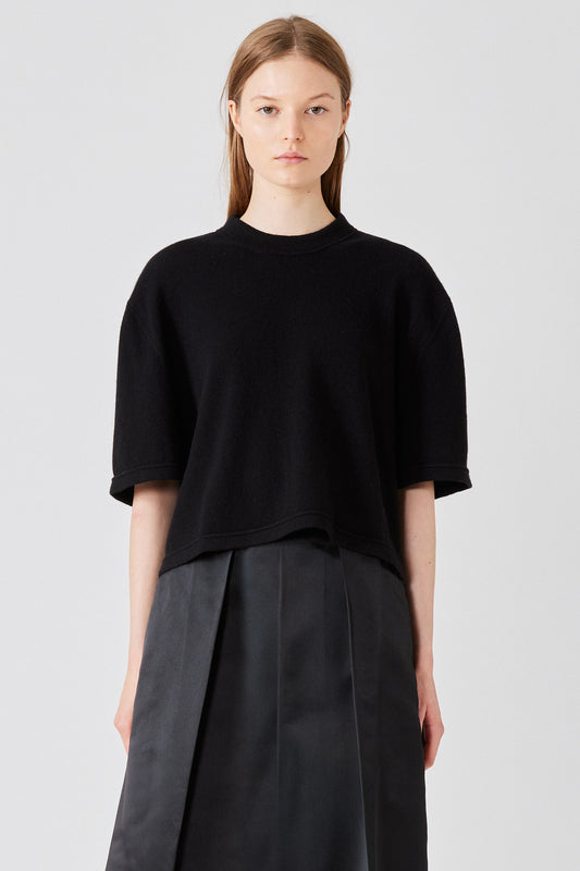 T-shirt corta in cashmere