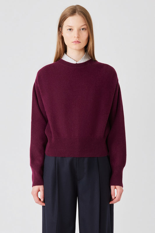 Maglione leggero in cashmere Lea con scollo rotondo