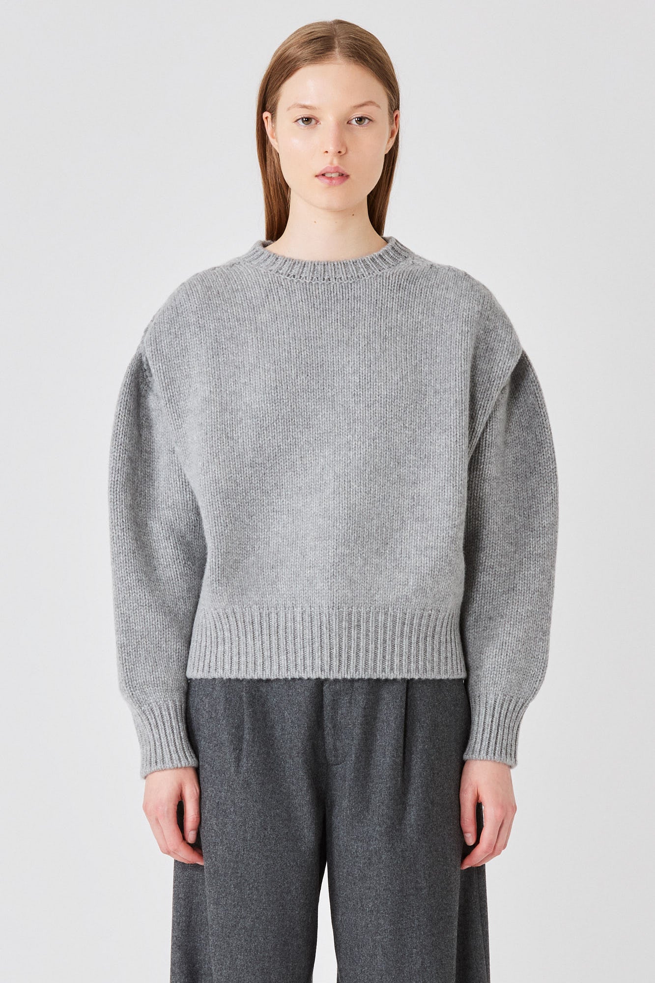 Giada round neck chunky cashmere sweater