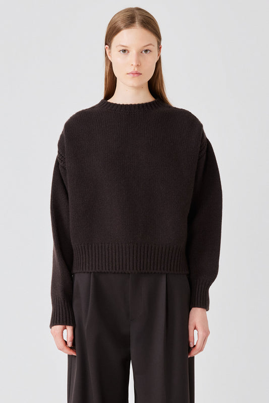 Maglione girocollo in cashmere spesso Giada