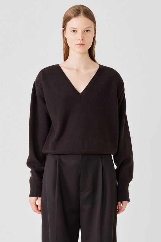 Maglione leggero in cashmere Lavinia con scollo a V