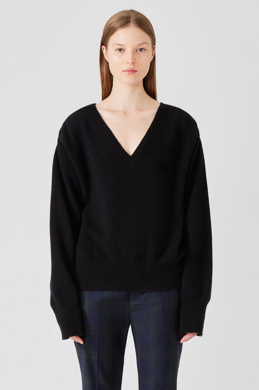 Maglione leggero in cashmere Lavinia con scollo a V