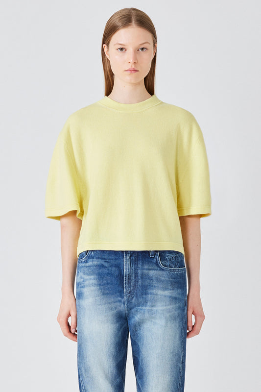 T-shirt corta in cashmere