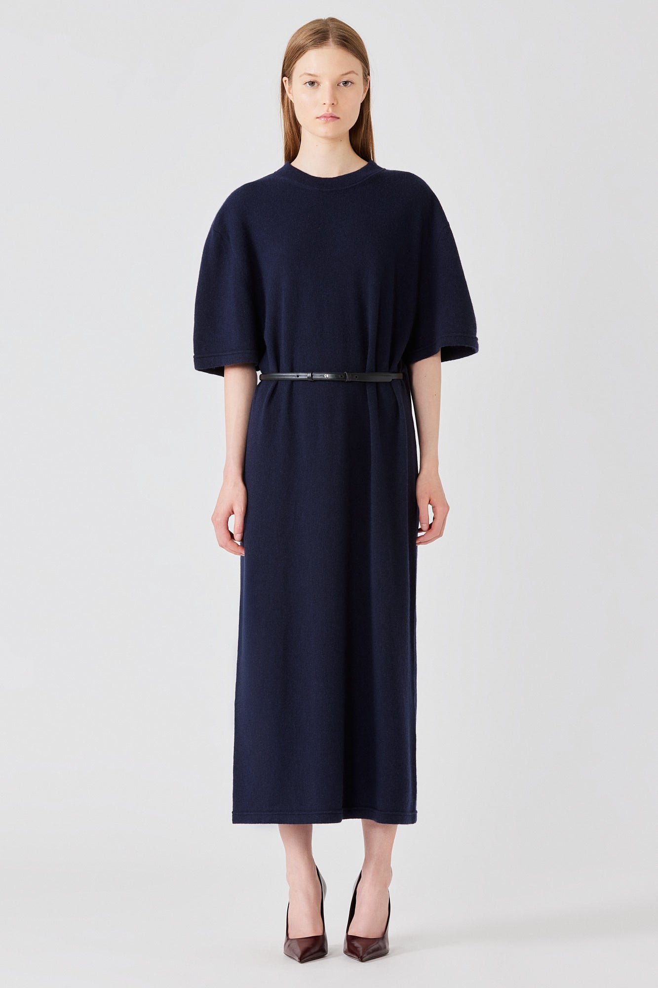 Long cashmere t-shirt dress