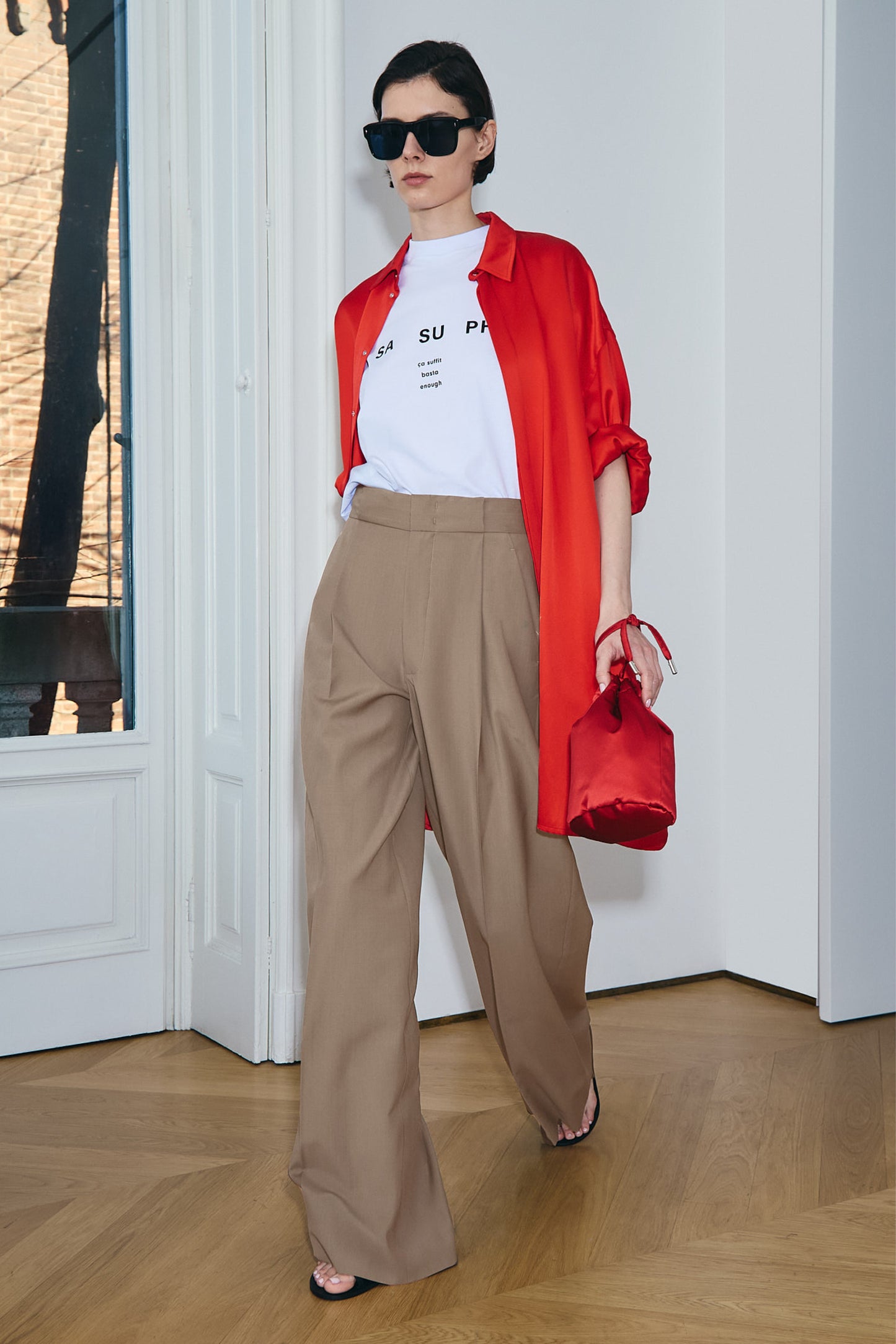 Valentina double satin shirt