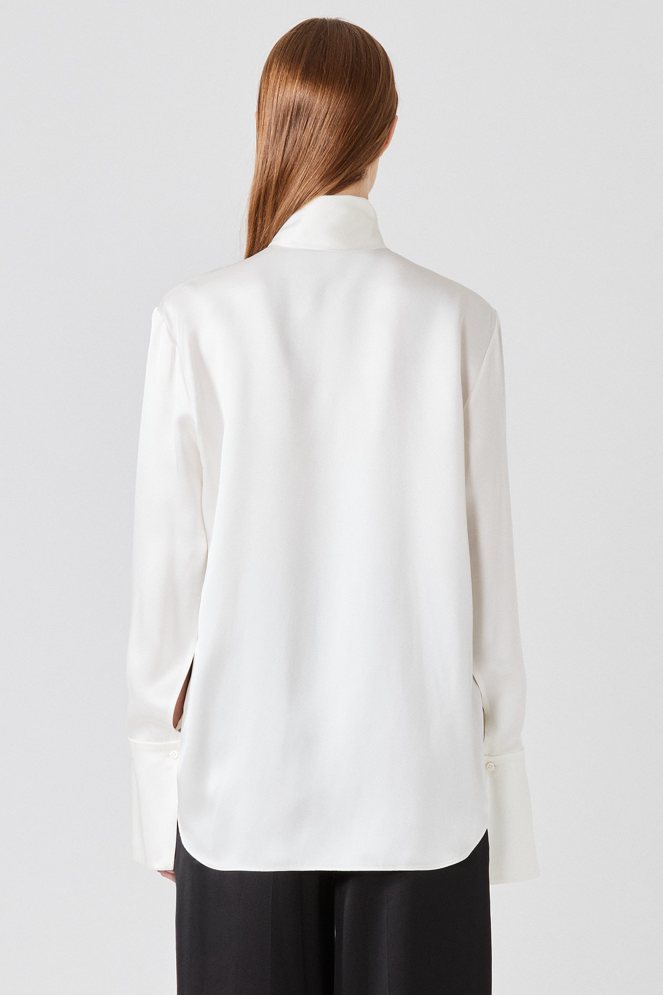 Shirt with scarf in double satin