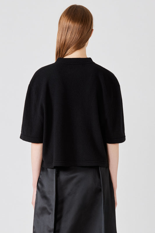 T-shirt corta in cashmere