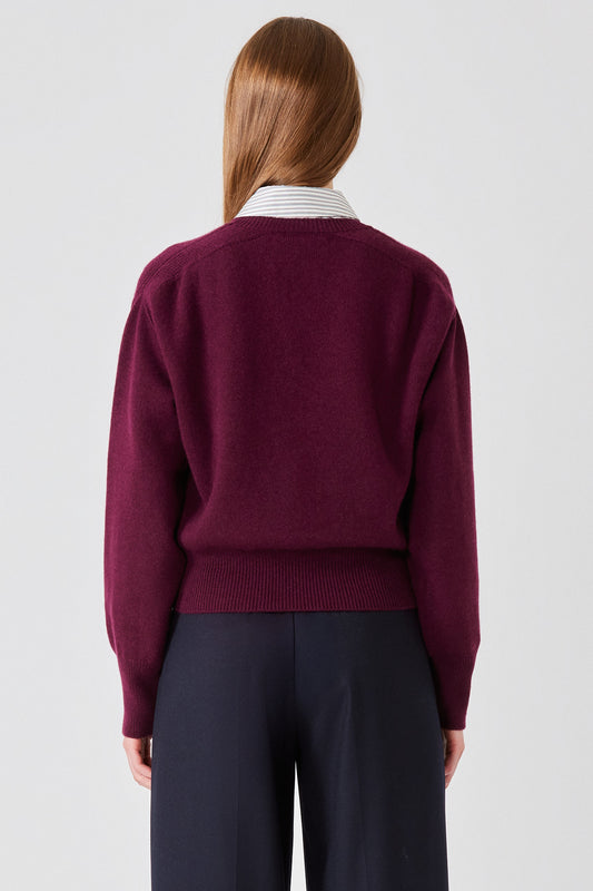 Maglione leggero in cashmere Lea con scollo rotondo