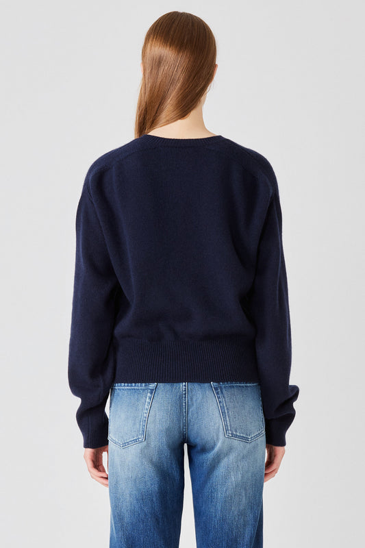 Maglione leggero in cashmere Lea con scollo rotondo