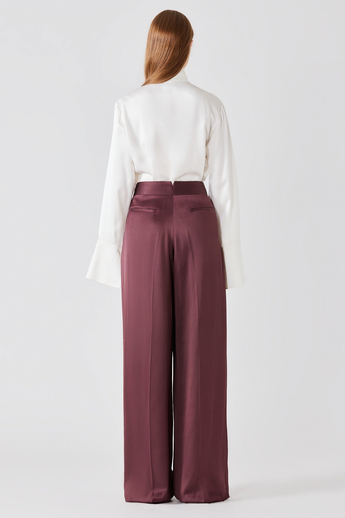 Bogart double satin trousers