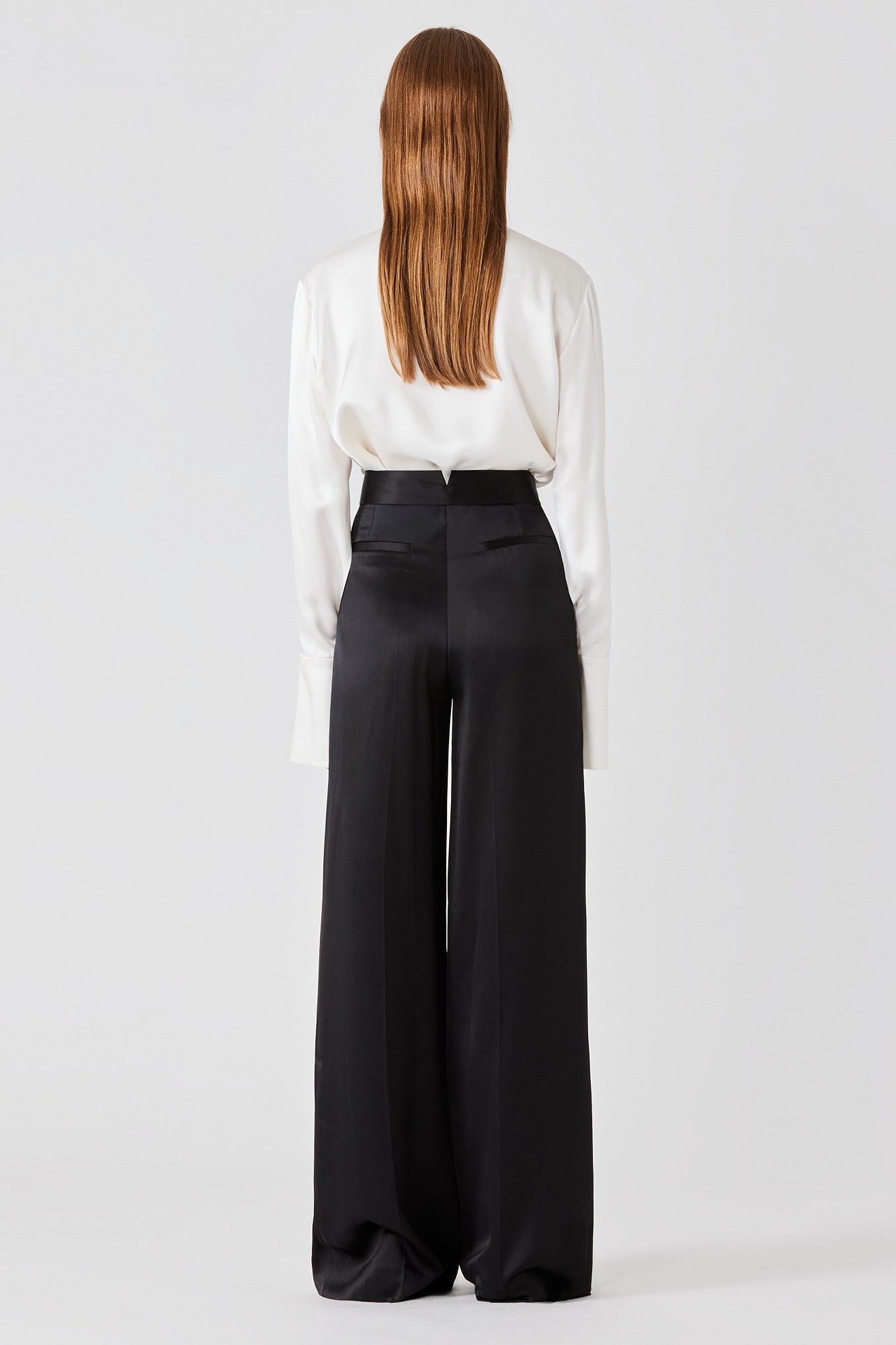 Bogart double satin trousers