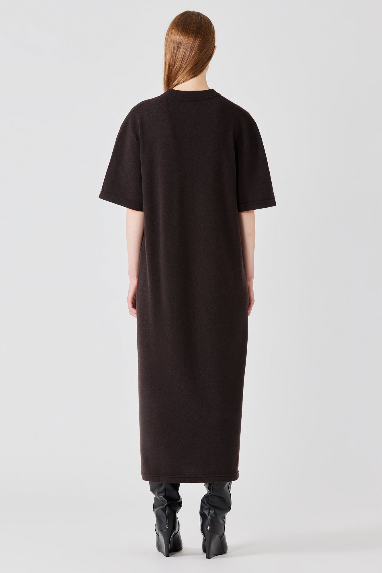 Long cashmere t-shirt dress