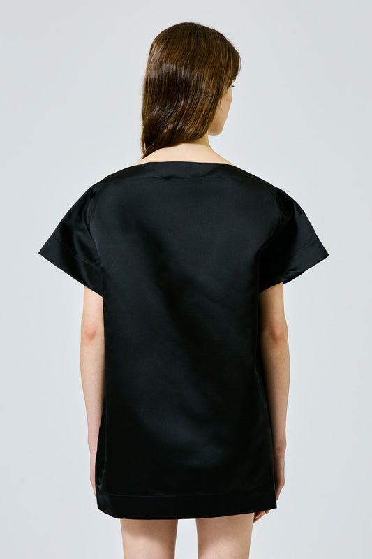 Valentina silk duchesse t-shirt dress