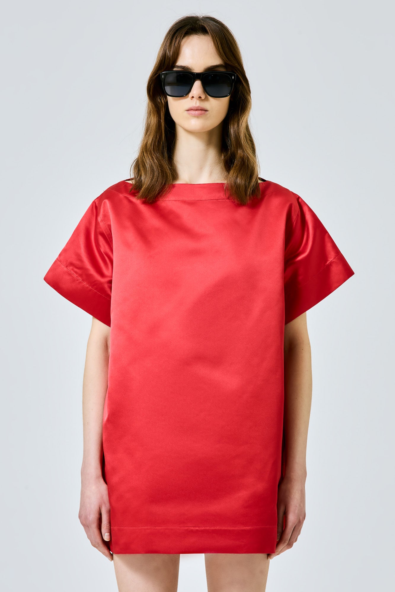 Abito t-shirt in duchesse di seta Valentina