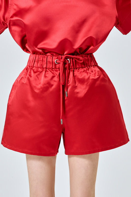 Valentina silk duchesse shorts