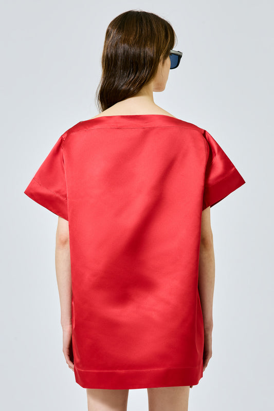 Valentina silk duchesse t-shirt dress