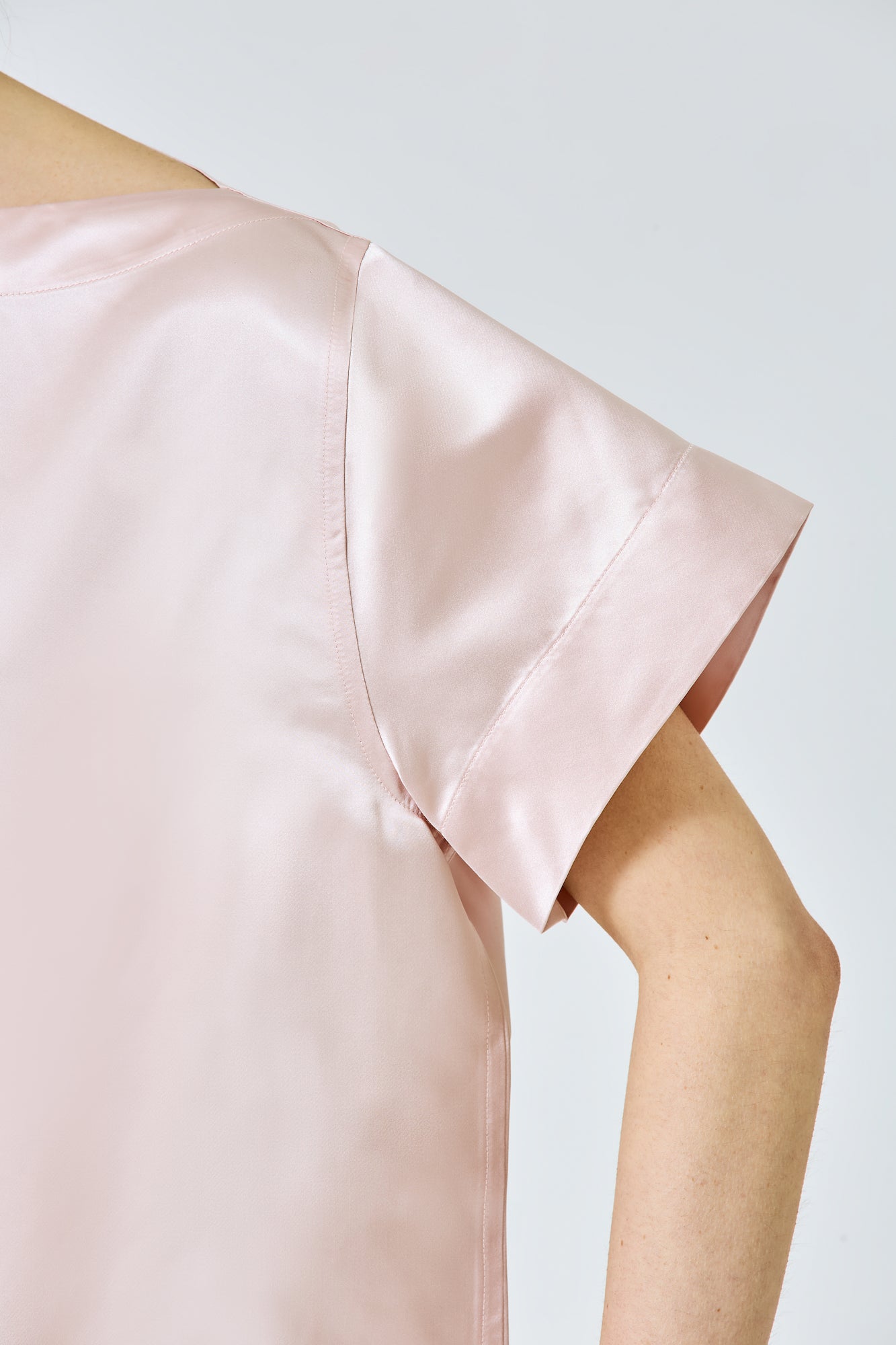 Valentina abito t-shirt in seta duchesse