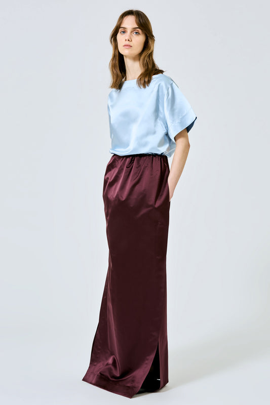 Valentina silk duchesse t-shirt dress