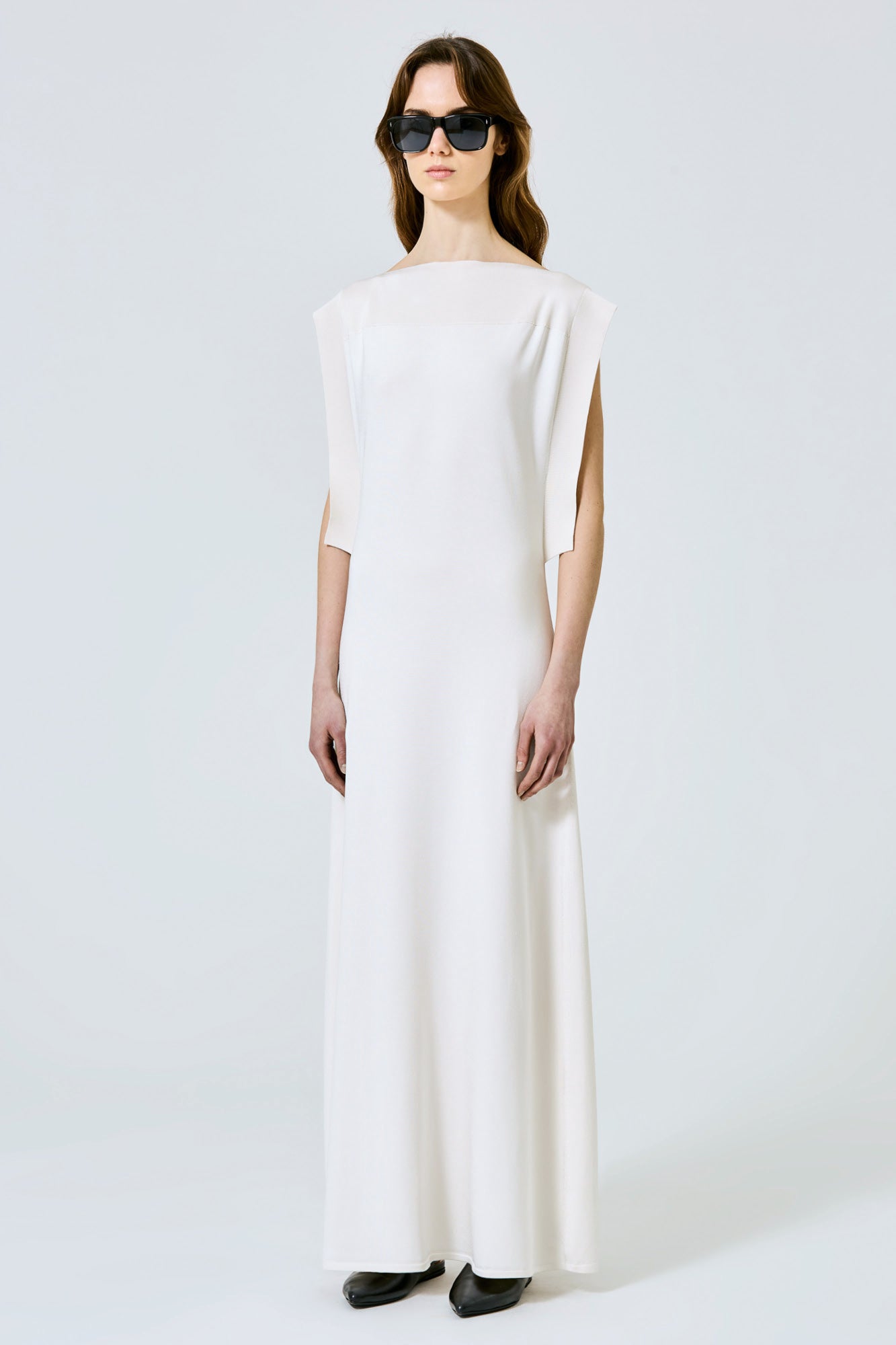 Angel silk knit long dress