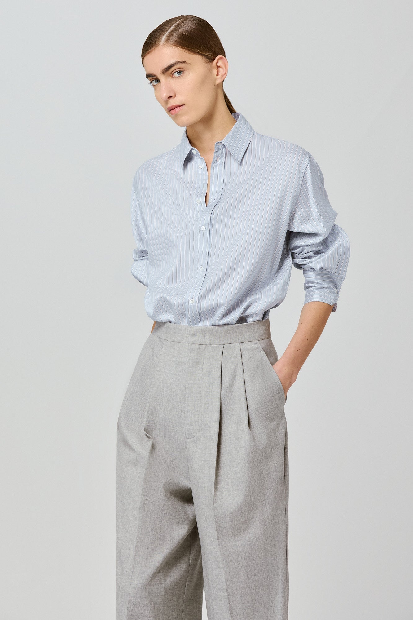 Marcella silk twill regular shirt