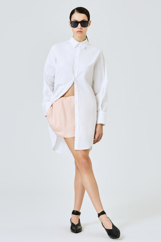Marcella long shirt in cotton poplin