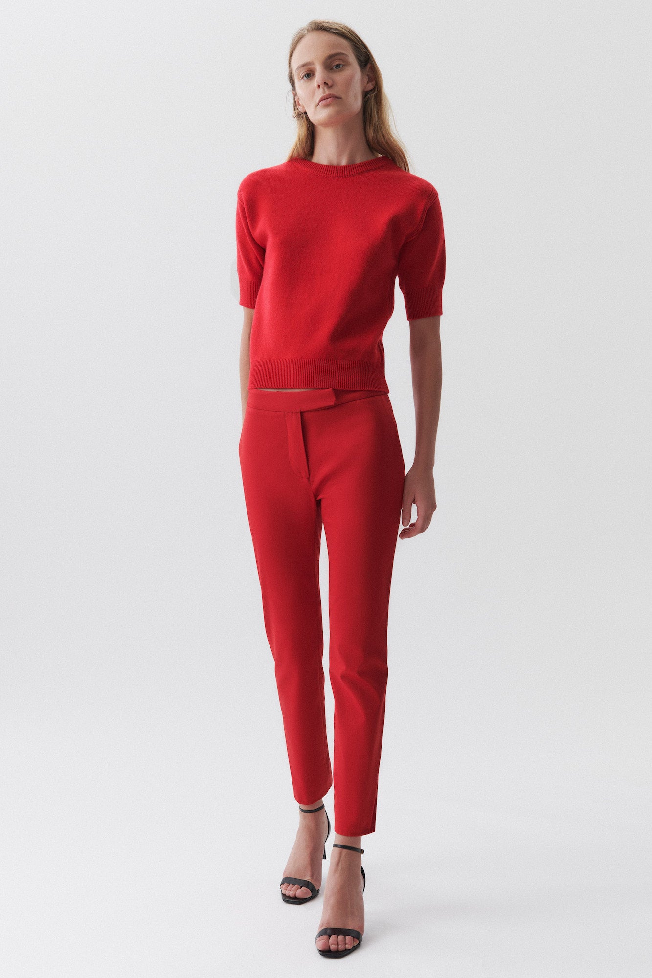 Angela trousers in silk cotton stretch