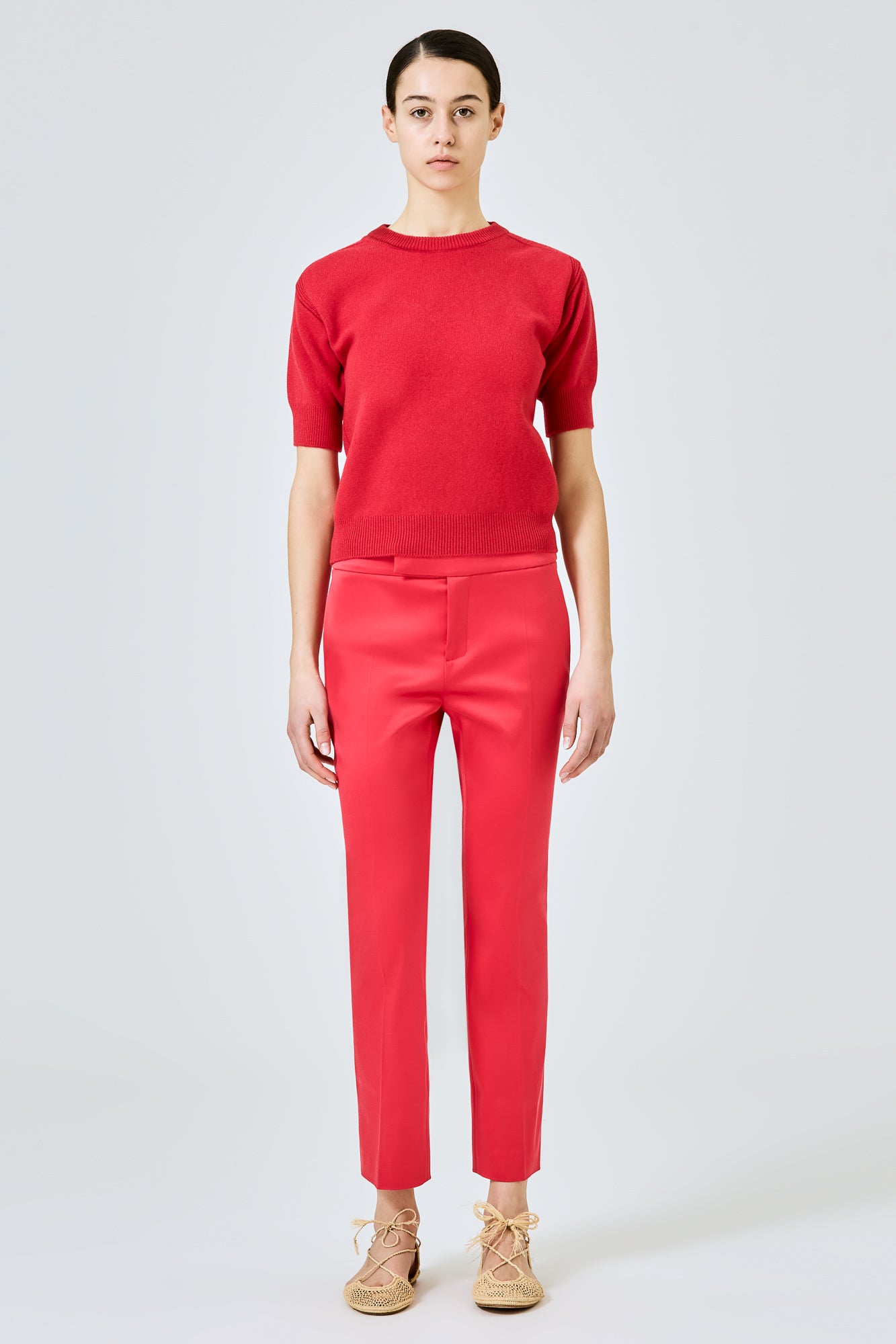 Angela trousers in silk cotton stretch