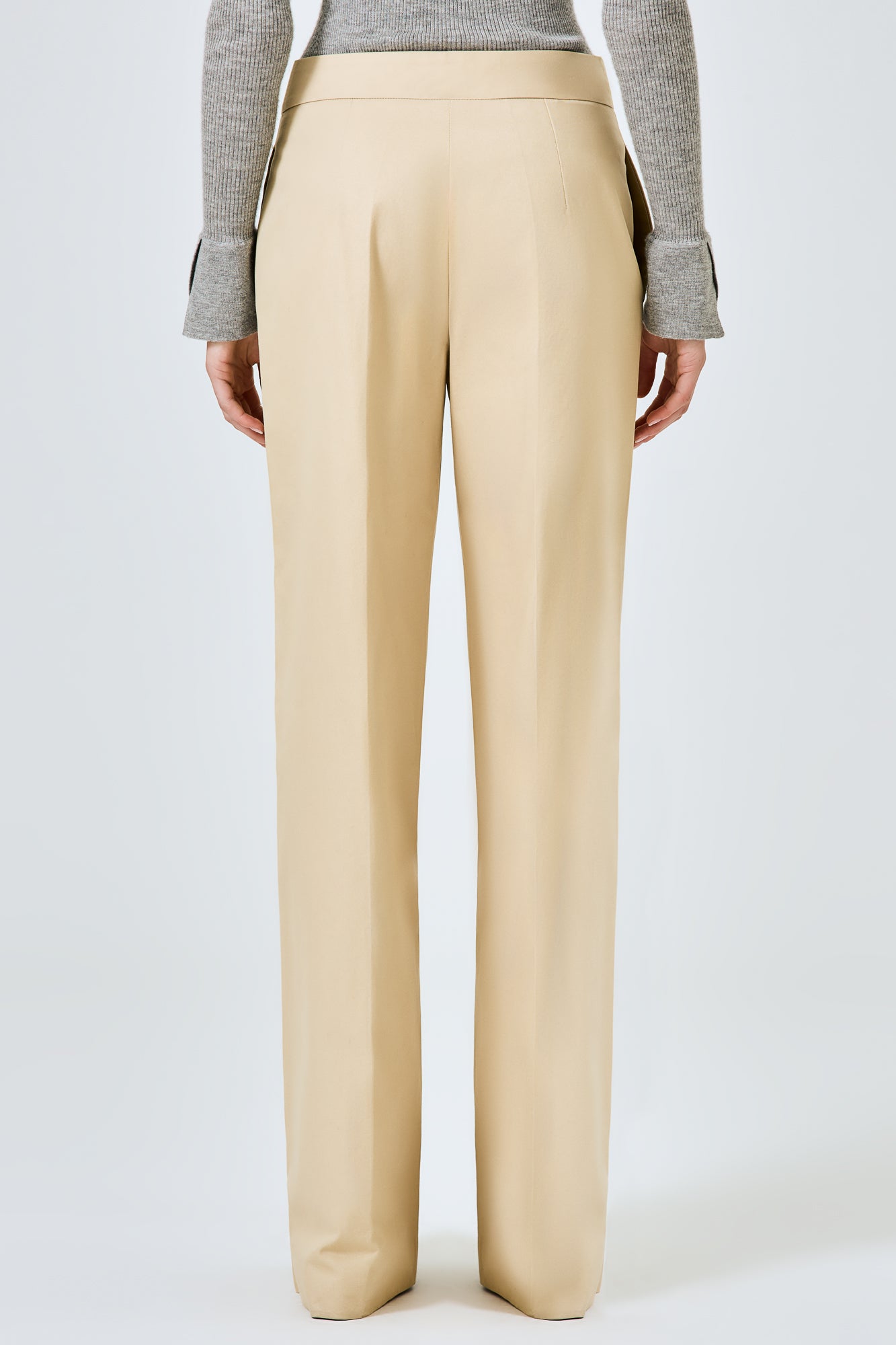 Andrea straight trousers in cotton gabardine