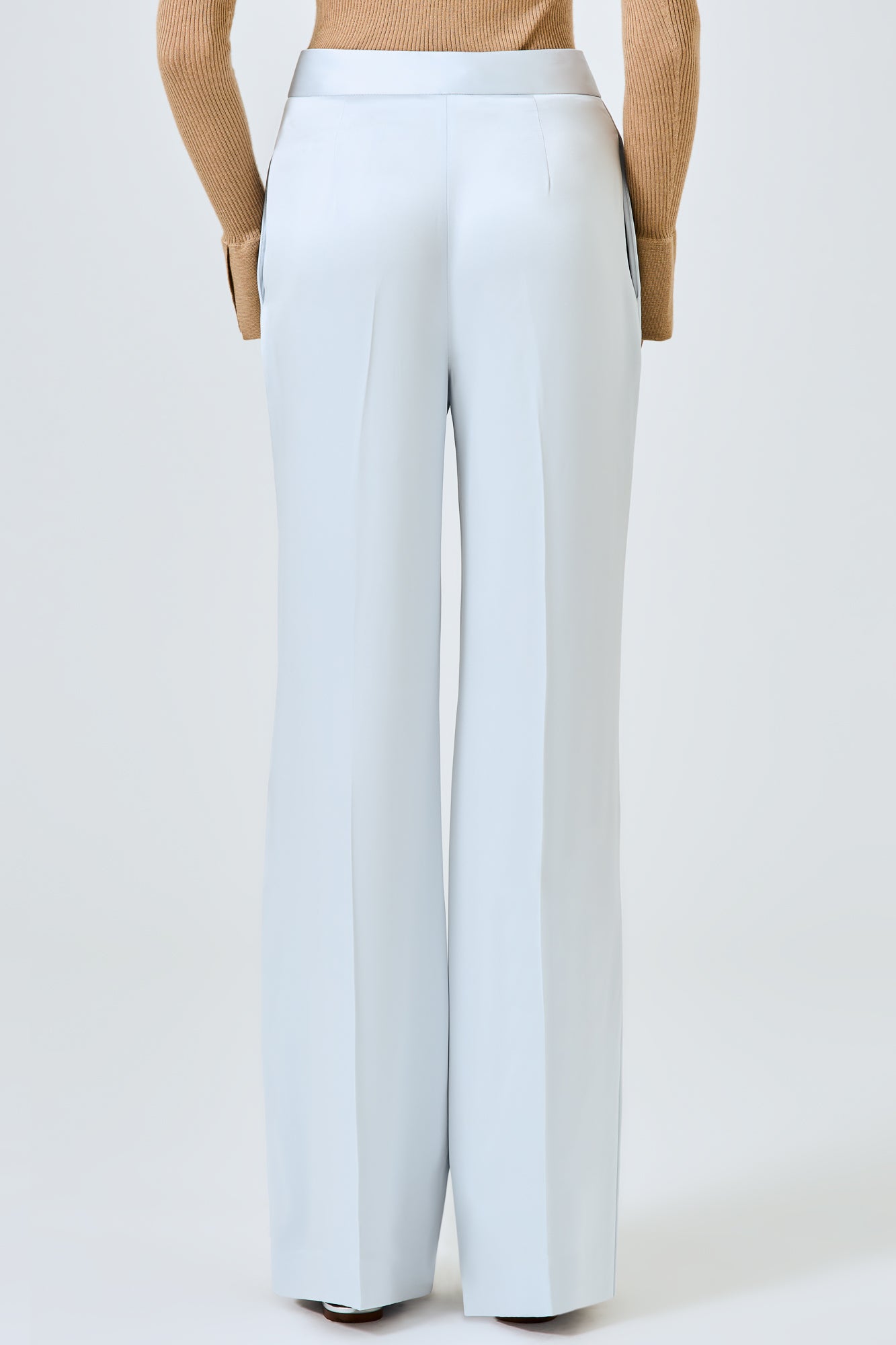 Andrea straight trousers in double satin