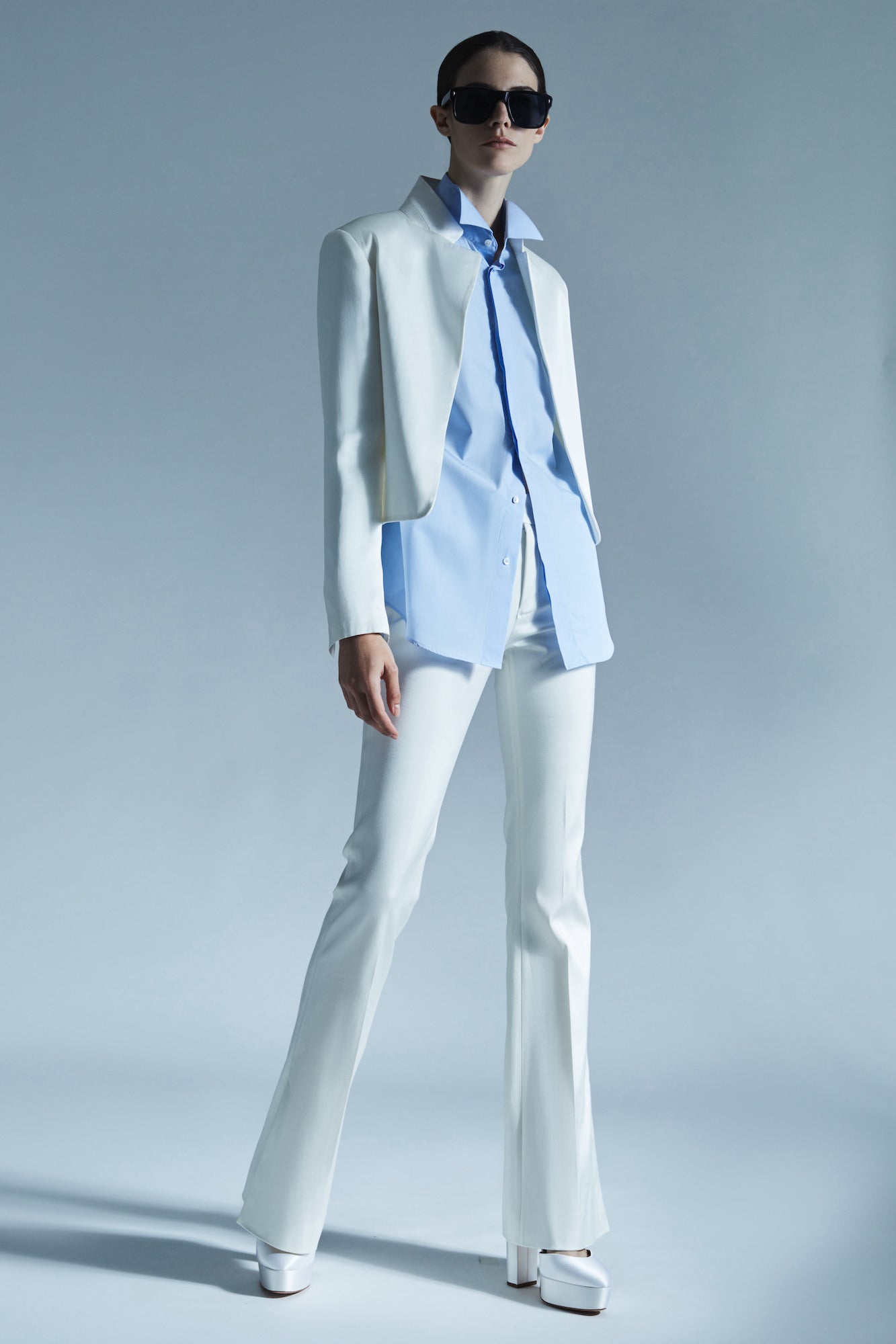 Pantaloni Elena in seta cotone stretch
