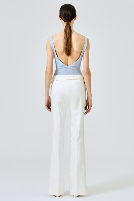 Elena trousers in silk cotton stretch