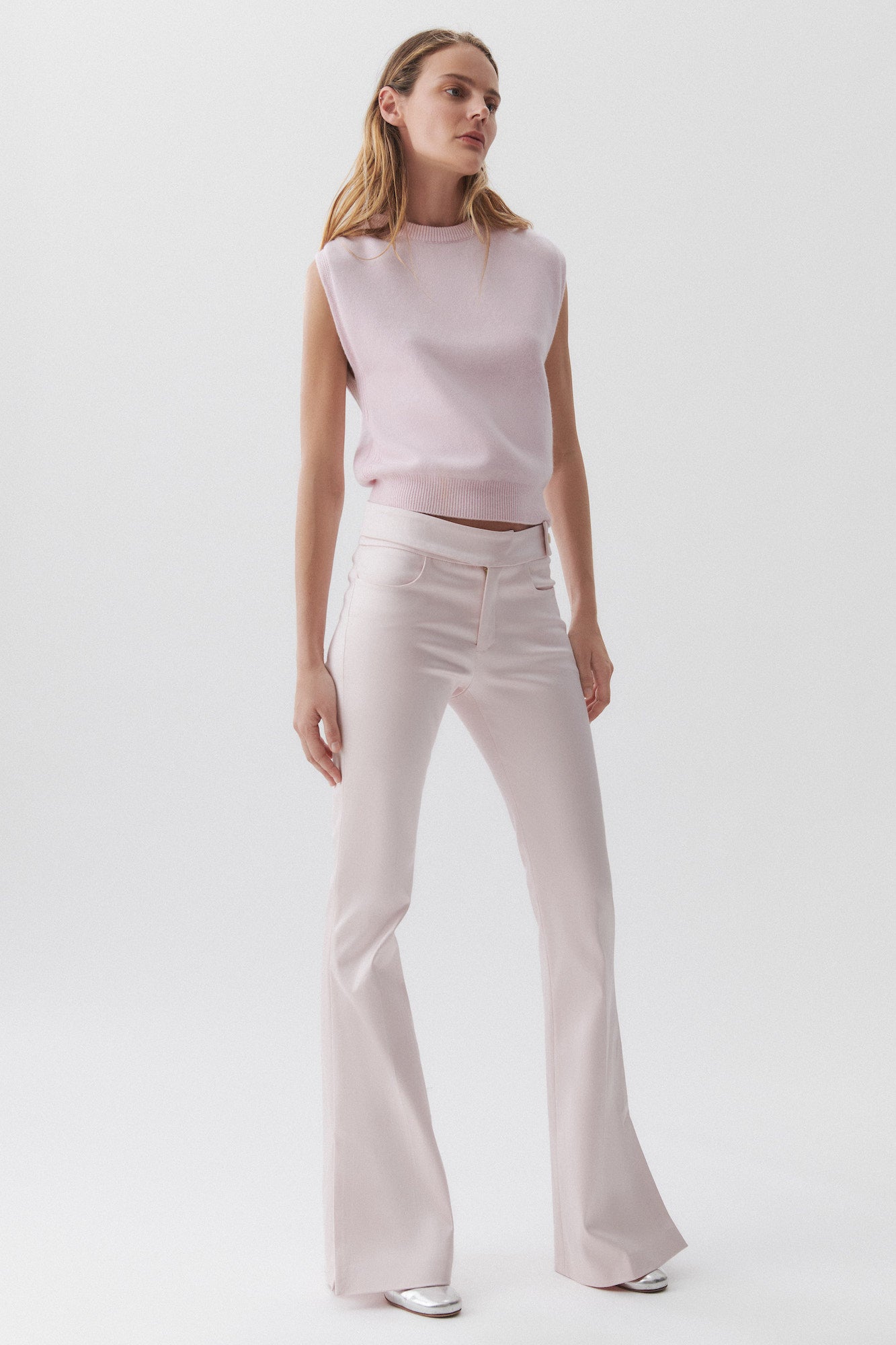 Pantaloni Elena in seta cotone stretch