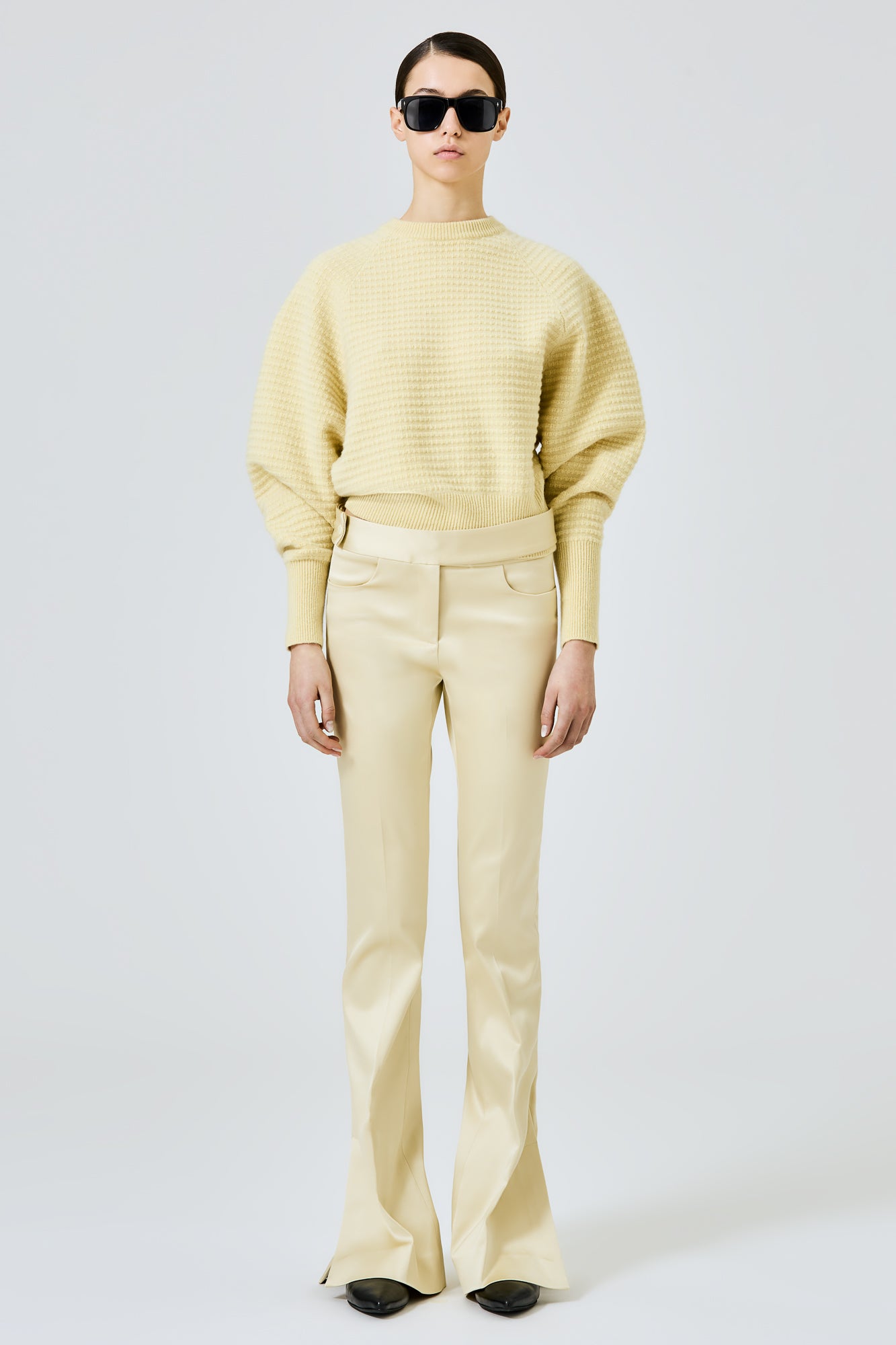 Pantaloni Elena in seta cotone stretch