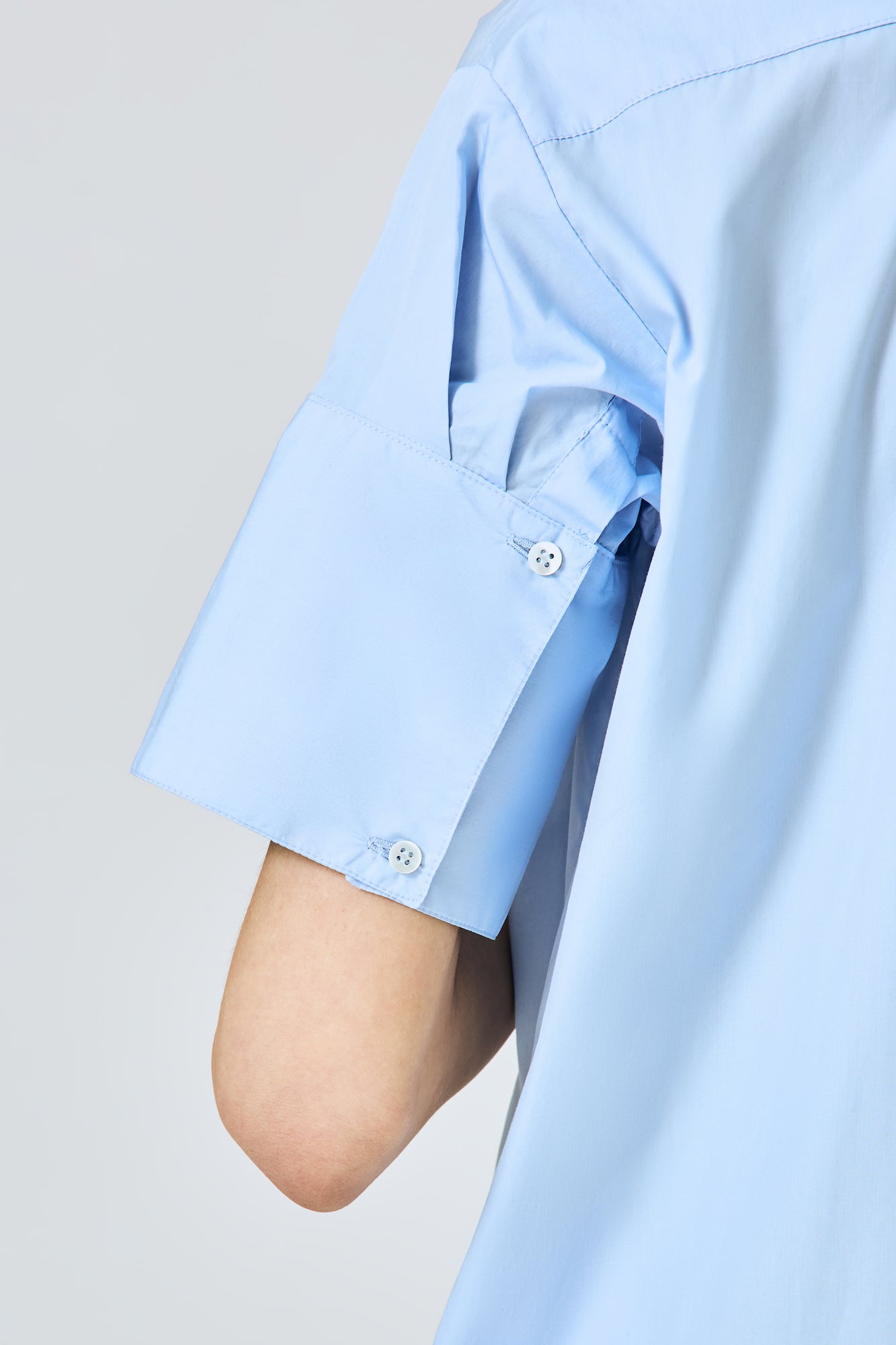 Daria short shirt dress with belt in cotton poplin