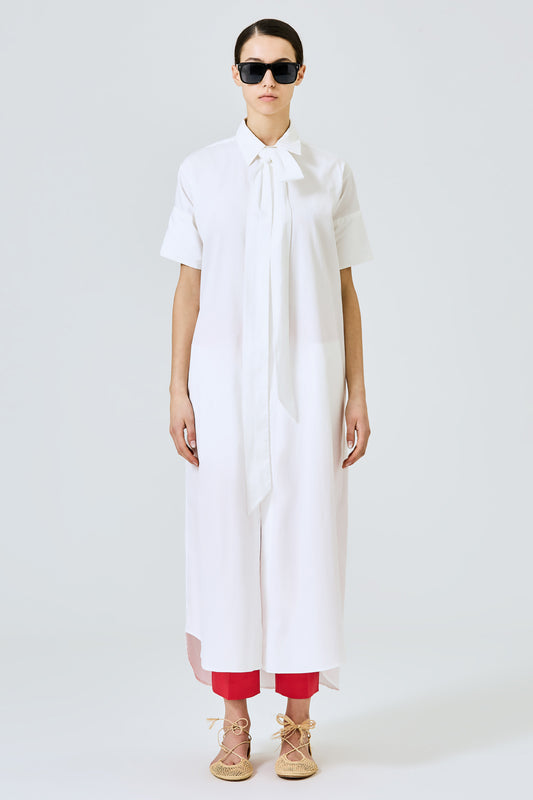 Daria long shirt dress in cotton poplin