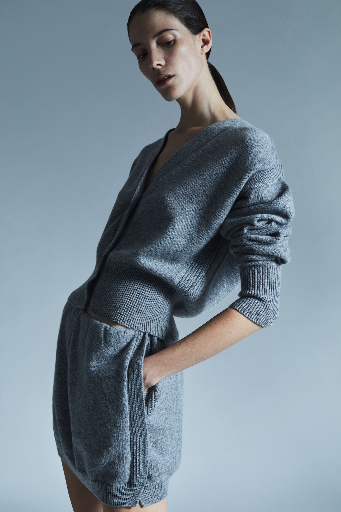 Cashmere strapless skirt/top