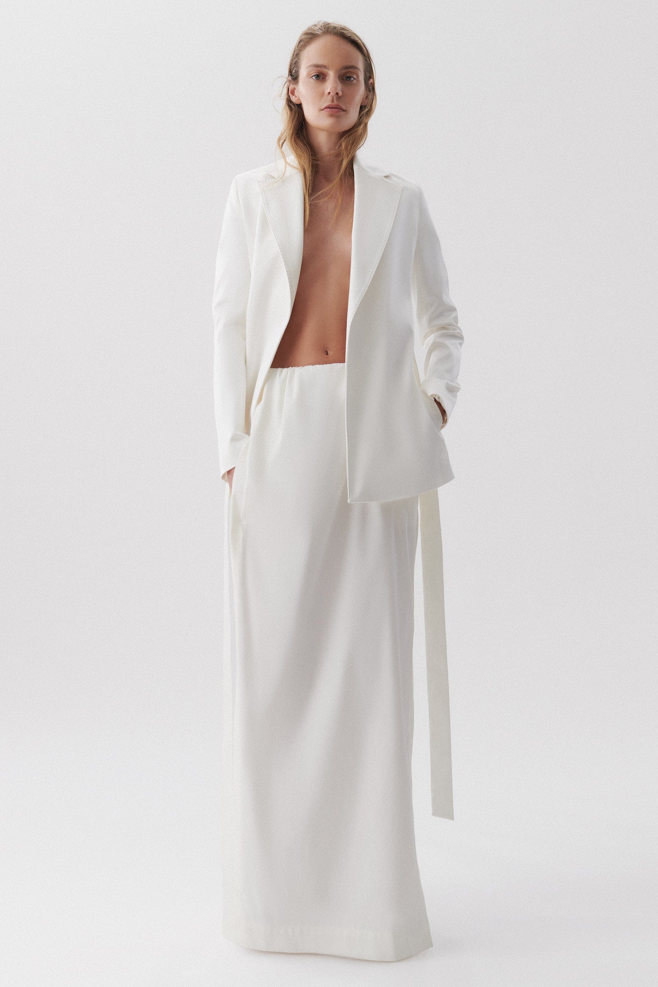 Bea Blazer in silk cotton stretch