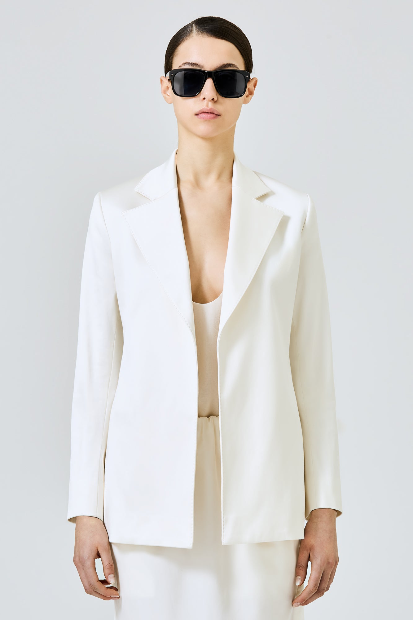 Bea Blazer in silk cotton stretch